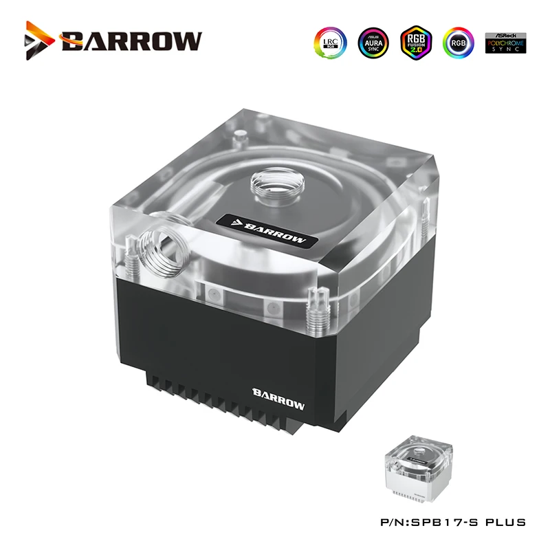 Carrinho de Mão Água Refrigerando Pwm Silencioso Ddc Bomba 17w 12v Acrílico Case Watercooling Construir Acessório Prata Preto Spb17-s Mais