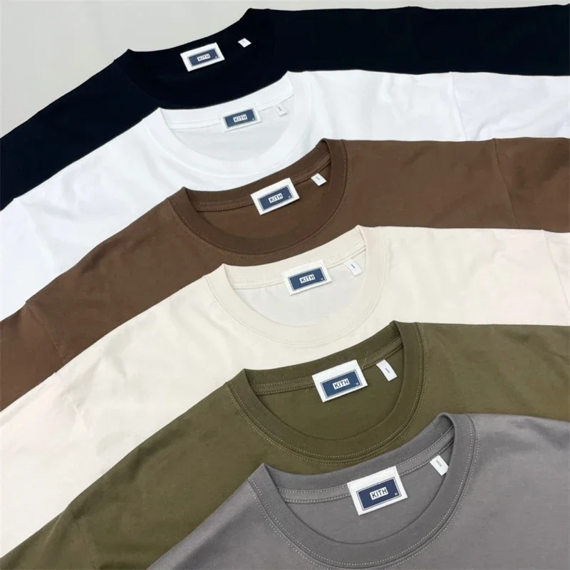 

2024ss Flocked Box Logo KITH FW T-shirt Men Women 1:1 High Quality Oversized T Shirt Tee Tops Short Sleeve y2k