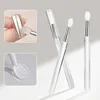 Manicure Transparent Silicone Wand Magic Mirror Powder Aurora Powder Applicator Wand Rubbing Powder Glitter Eyeshadow Portable 1