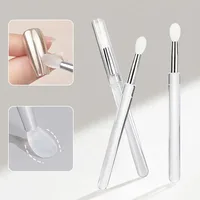 Manicure Transparent Silicone Wand Magic Mirror Powder Aurora Powder Applicator Wand Rubbing Powder Glitter Eyeshadow Portable 1