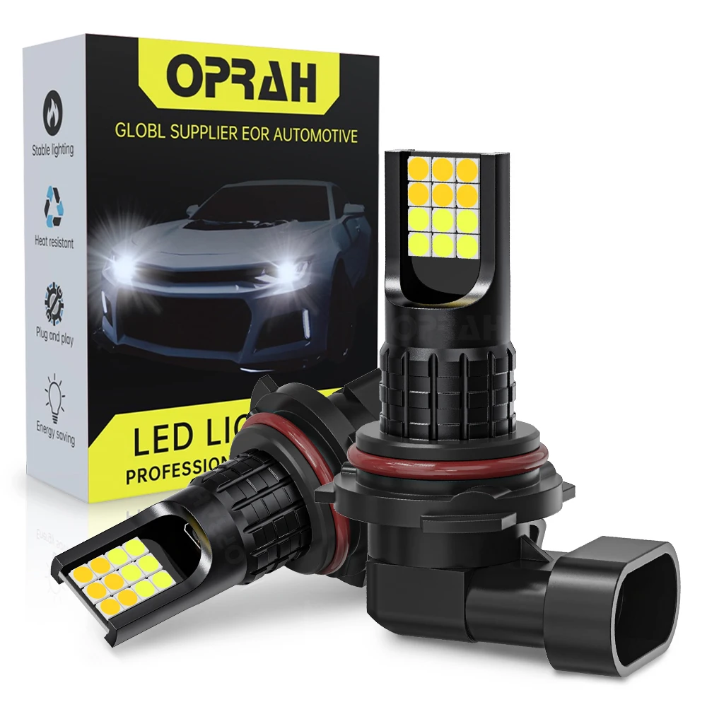 Kit De Faros LED 9006 HB4 - 2 Bombillas 3000K Amarillas 1600w 260000 Lm Para