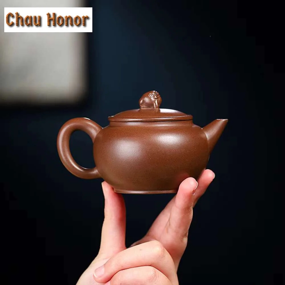 170ml Authentic Yixing Classic Tea Pot Raw Ore Purple Clay Filter Teapot Handmade Beauty Kettle Tie Guanyin Puer Tea Set Gifts
