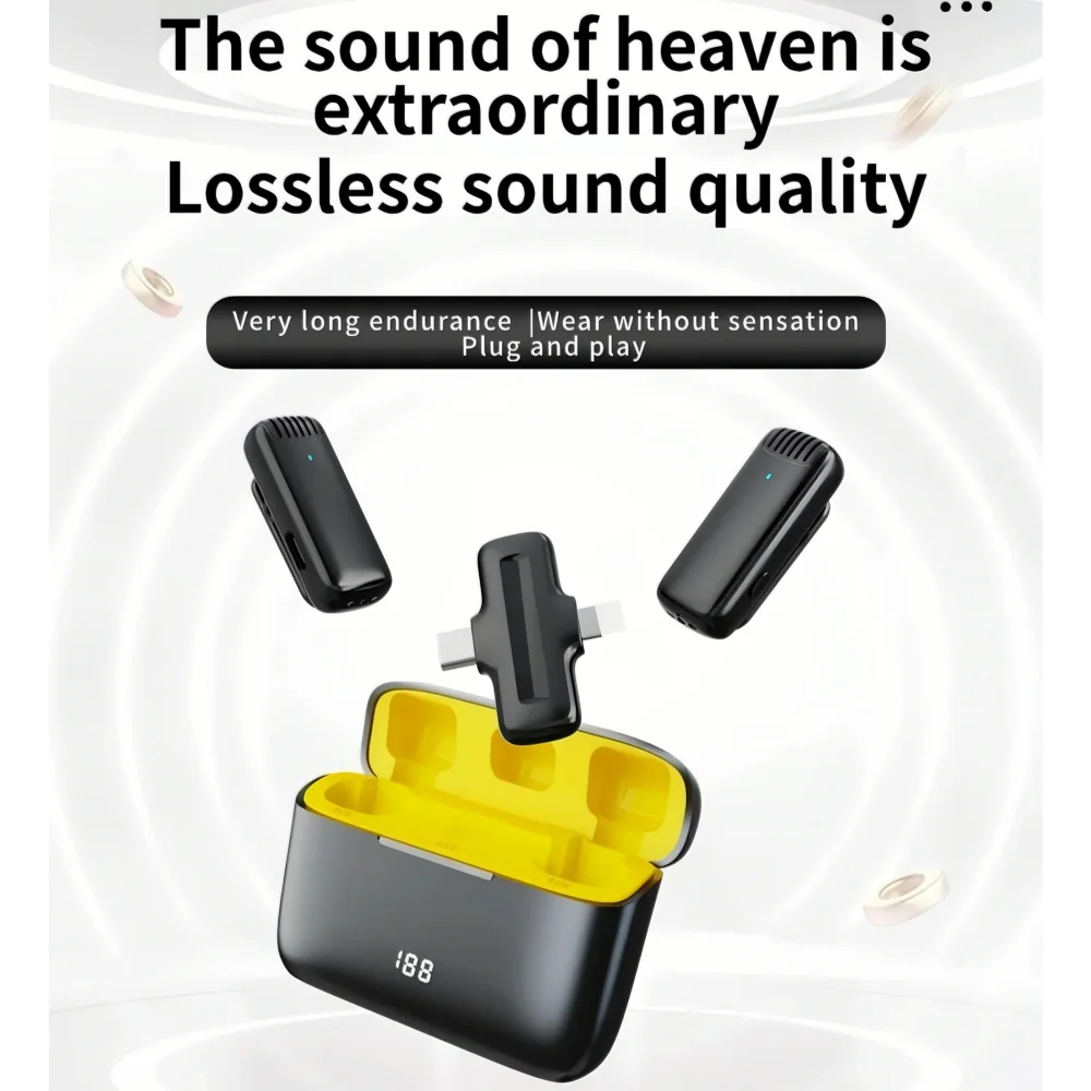 Description Picture 2 of itemWireless lavalier microphone/portable charging case microphone/audio and video recording iPhone Android computer live game