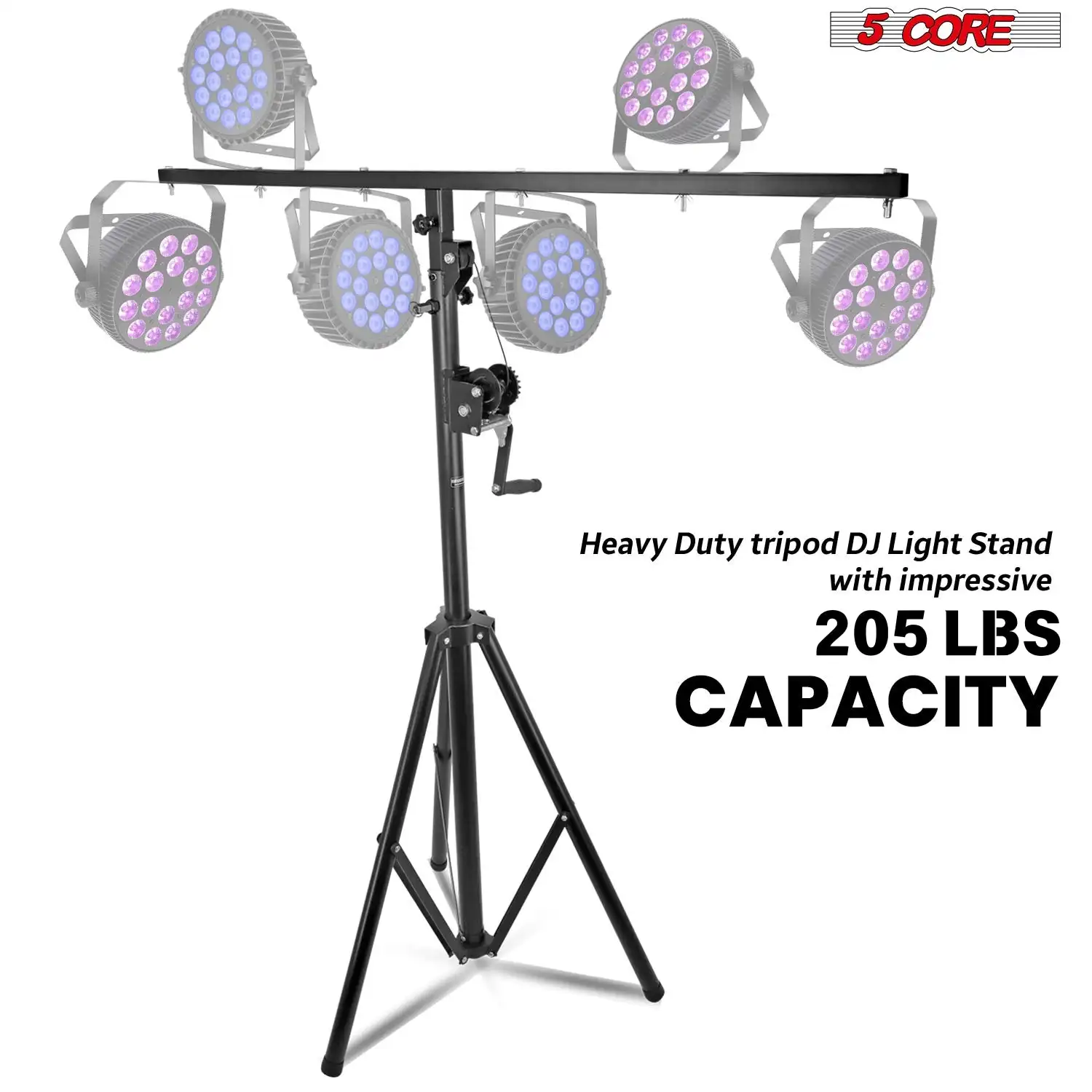 5 Core DJ Light Stand Stage Hand Crank Lighting Truss System LS 120 CRANK 2PCS
