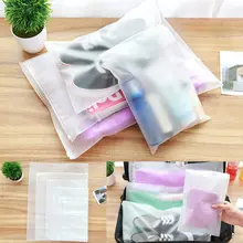  10pcs/20pcs Frosted zip seal ziplock plastic bags For Home Travel Storage Clothes Packaging Supplies Custom Logo printed 