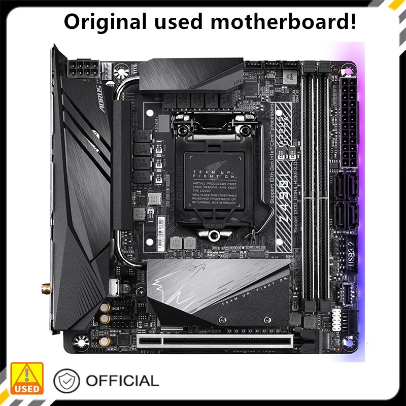 Per Z490I Aorus Scheda Madre Desktop Usata Ultra Originale Intel Z490 128Gb Ddr4 Lga 1200 I7/I5/I3 Usb3.0 Sata3