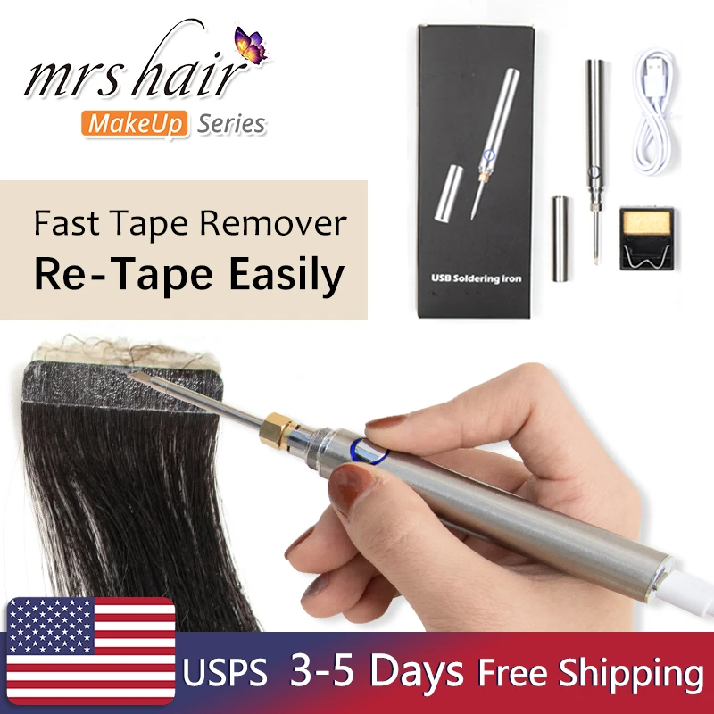Electric Tape Remover For Hair Extensions Flat Soldering Tip Salon Tool