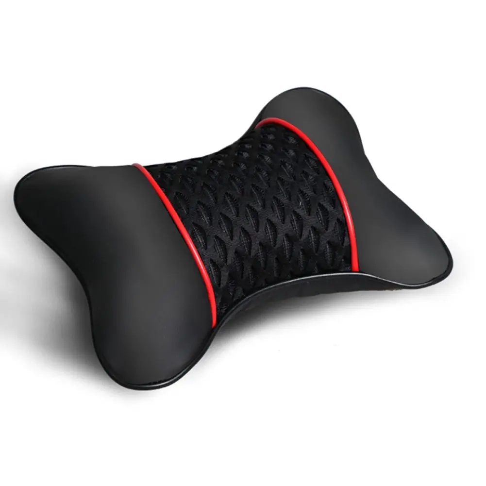 

Cushion Pad Pillow Car 1 Pair 27x18cm Car Pillow Car Styling Comfortable Neck Rest PU Leather Protect Practical