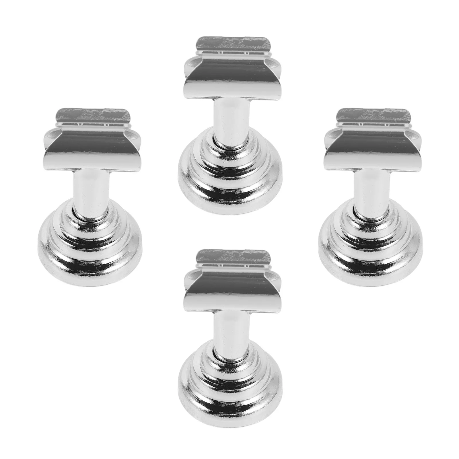 4Pcs 금속 카드 홀더 스탠드 안정적인 라운드 베이스 웨딩 장소 카드 클립 리셉션 케이터링 이벤트를위한 메뉴 테이블 사인 홀더