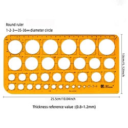 Durable K Resin Oval Design Template for Architects and Designers (K - 100)