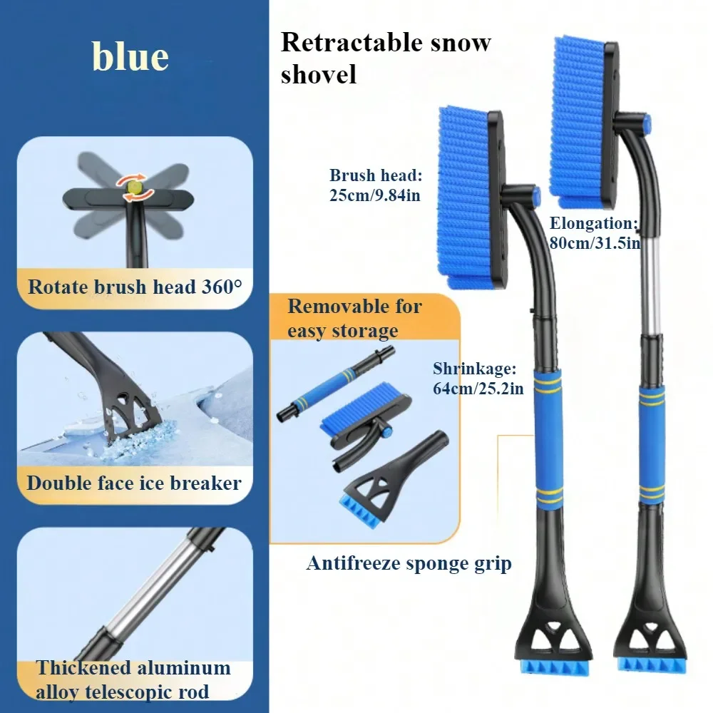 Snow Plow Brush Snow Shovel Car Shovel Tool Multi-purpose Removal Tool for Car Deicing Scraper Defrosting Brush