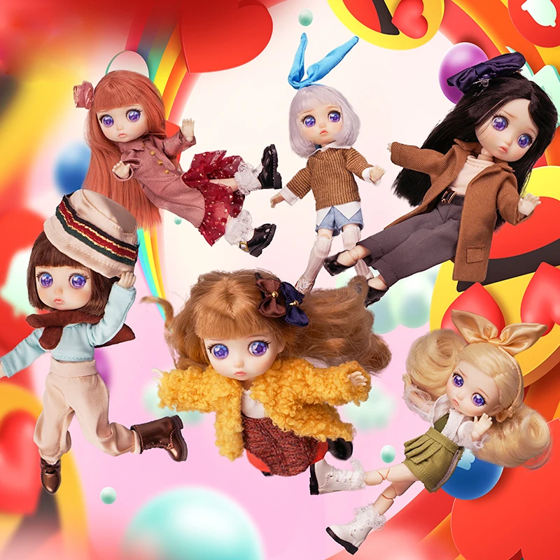 

Ob11 15cm Lady Doolli 1/12 Bjd Dolls Blind Box Mystery Box Toys Cute Action Anime Figure Kawaii Designer Model Gift