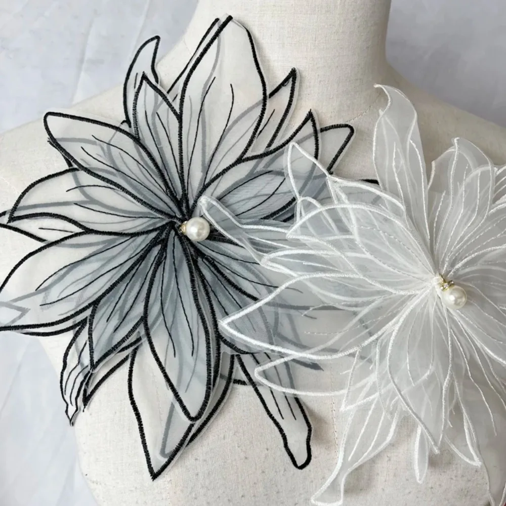 

Женский аксессуар для одежды «сделай сам», бусины и цветы в виде ДАКРОНА, аксессуары для воротника