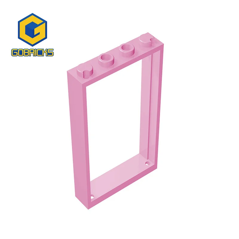 Gobricks 10PCS 벽돌 부품 문, 프레임 1x4x6 2개 구멍 60596 30179 호환 조립 빌딩 블록 기술 장난감