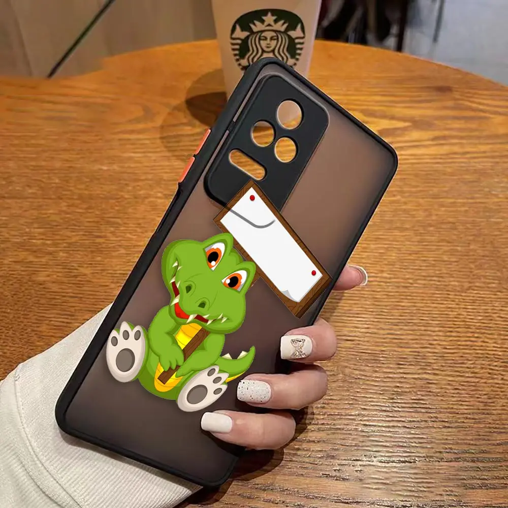 thumbnail image 1 of Funda mate para Redmi A1 K50 K40 GAMING K30 K20 10X 10C 10 9C 9T 9A 9 8 7 PRO 4G 5G Funda Coque Shell lindo cocodrilo de dibujos animados, 1 of 5