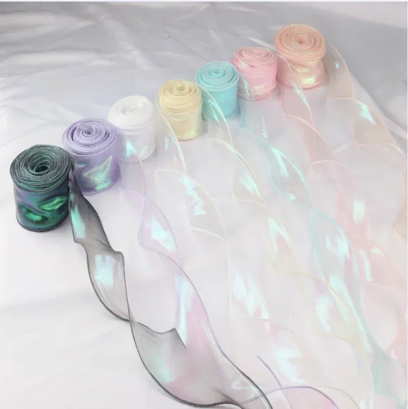 

Fantasy fish tail gauze shoe flower headdress bow tie ribbon gift cake tie decoration belt flower wrap flower tie belt