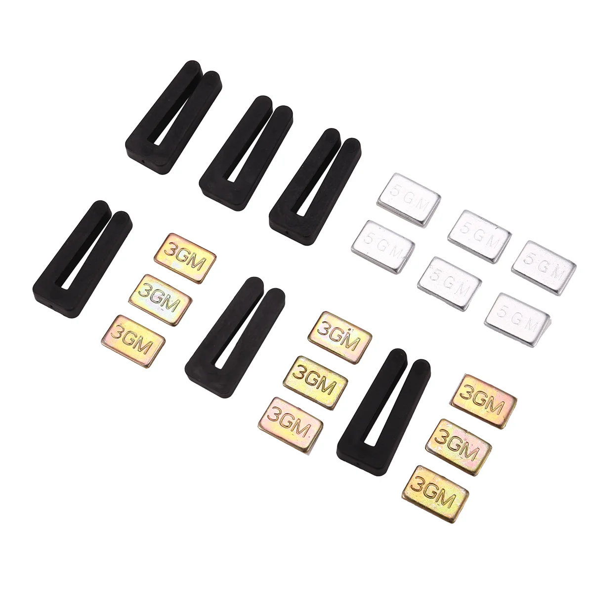 6 Sets of Ceiling Fan Blade Balancing Kit Fan Weight Balancing Kit Include Self-Adhesive Metal 5G Weight and 3G F