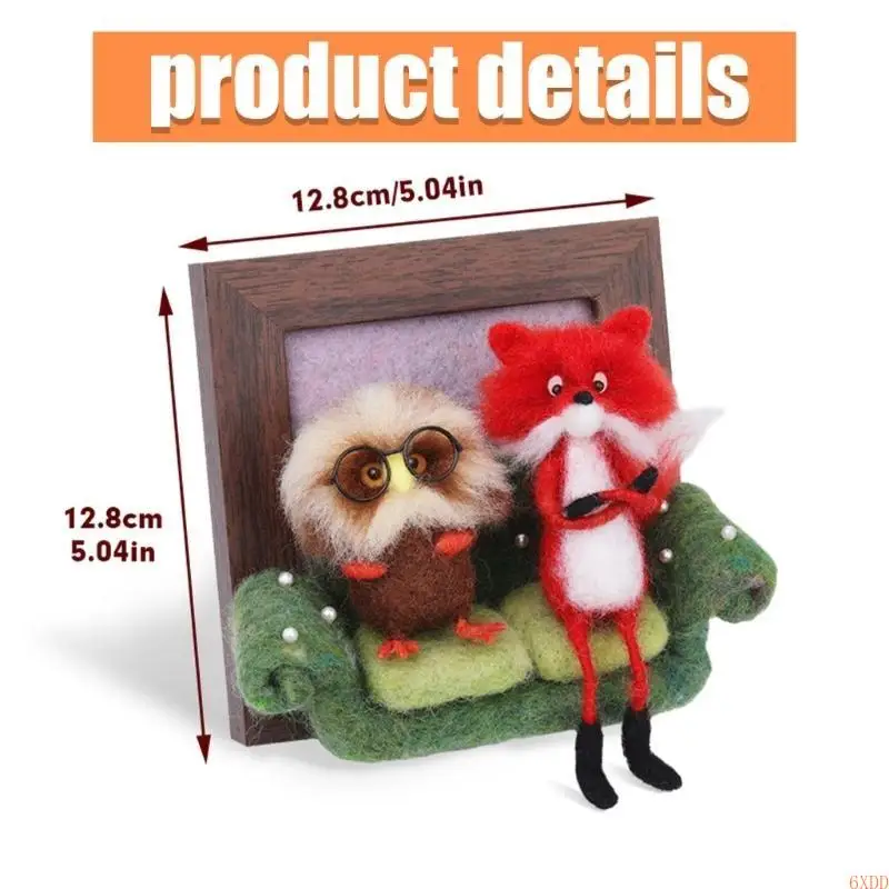 6XDD Handmade Needle Felting Kits Animal Frame Felting Needle Set for Home Decoration
