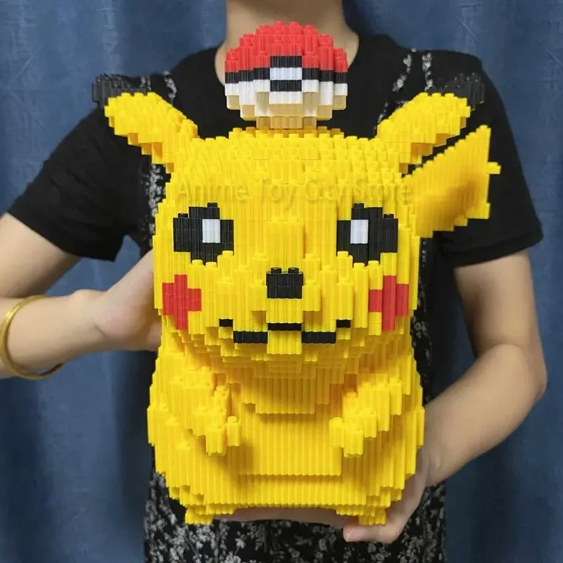 

Big Size 5210PCS Anime Pikachu Diamond Micro Building Blocks Games Pokemon Model Mini Bricks Figures Decompression Toy Kids Gift