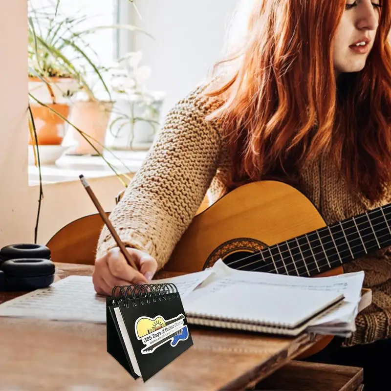 2023 Creative Guitar Chord Calendar With All Basic Chords 365 Days Desk Calendar Guitar Gift For Beginners Students Teachers 6