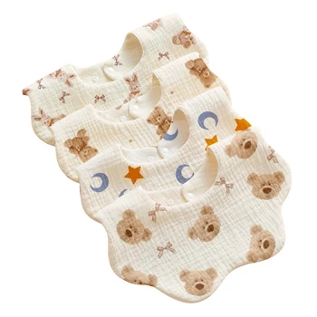 Baby Cotton Gauze Bibs 1