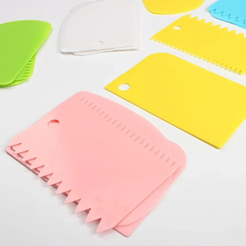 Dessert Tools Cake Kitchen 3PCs/Set Pastry Dough Cutter Cake Slicer Baking Pasty Scraper Blade Silicone Spatula Decoration
