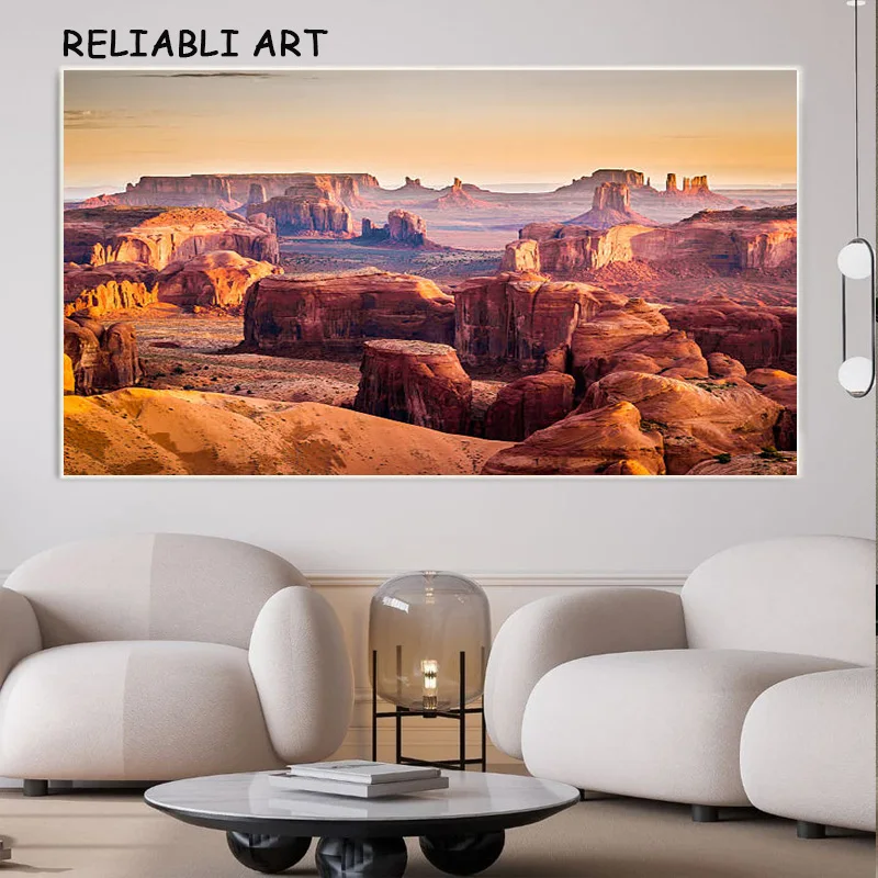 Natural Sky Canyon Mountain Landscape Poster And Prints Canvas Painting Wall Art Pictures For Living Room Home Decor No Frame