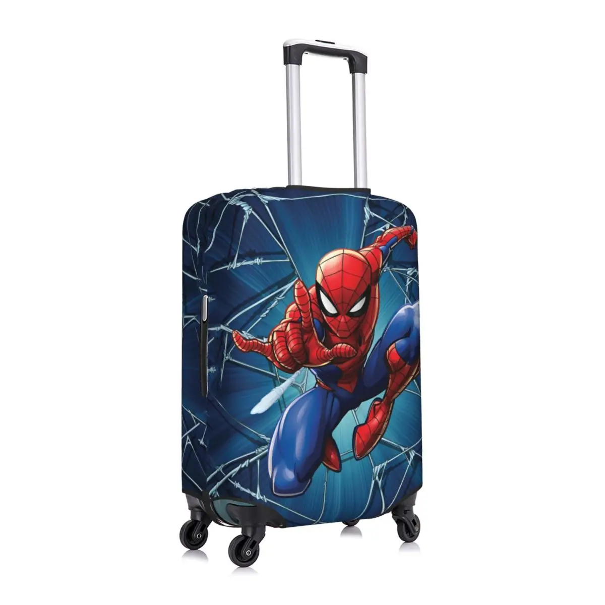 Spider Man Web Shooting Leap Poster Suitcase Cover Business Protection Flight Strectch Luggage Accesories 3