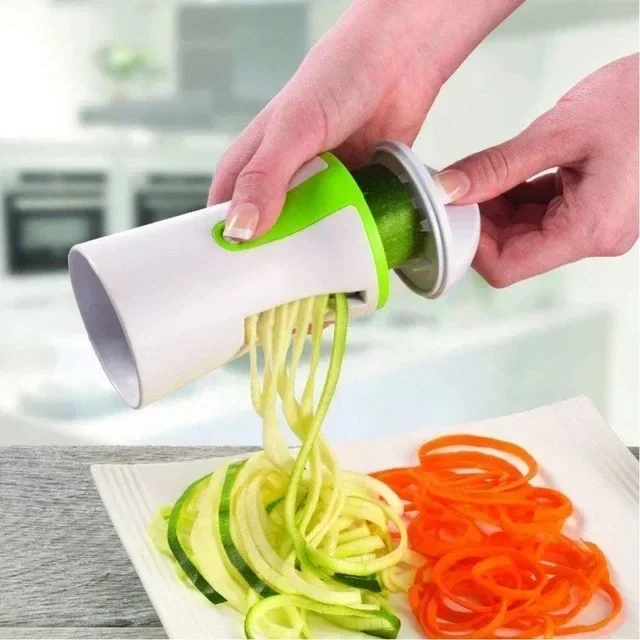 LMETJMA Heavy Duty Spiralizer Vegetable Slicer Vegetable Spiral Slicer Cutter Zucchini Pasta Noodle Spaghetti Maker KC0335