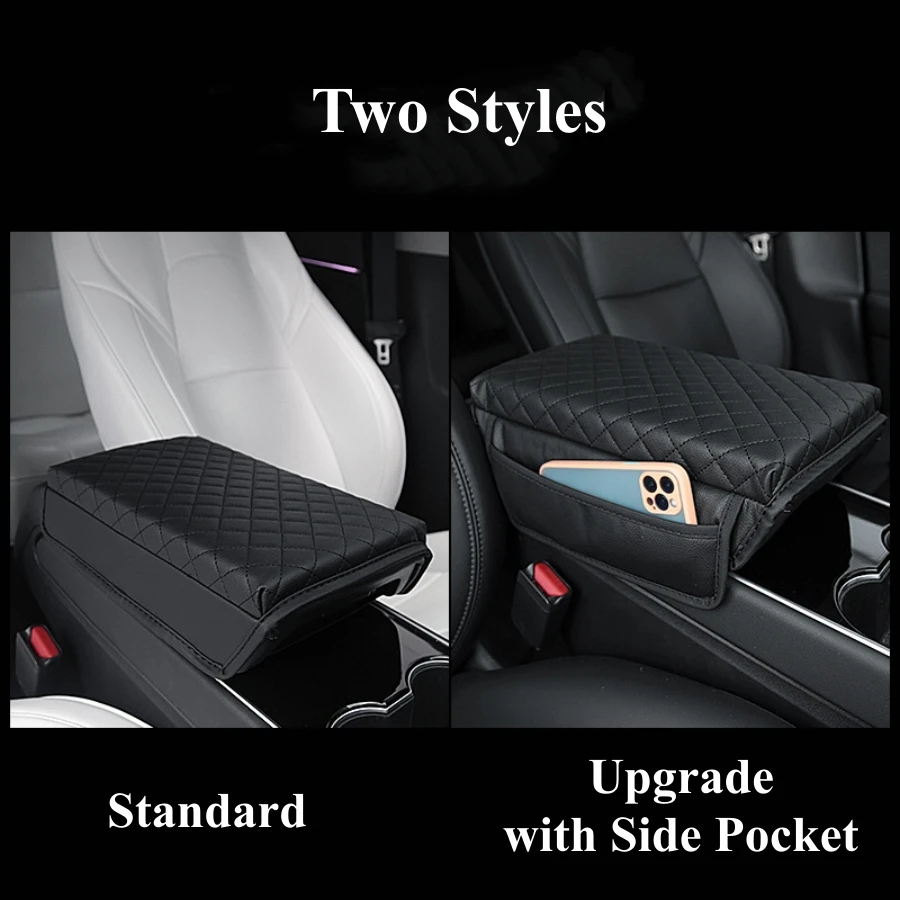 Für Tesla Model 3 Y Leder Armlehne Kissen Center Console Pad Cover