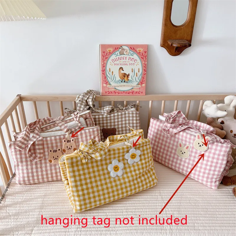 1627J Ins Baby Mattress Cotton Plaid Children's Kindergarten Bed Cushion Thickened Quilted Portable Mattress Cute Baby
