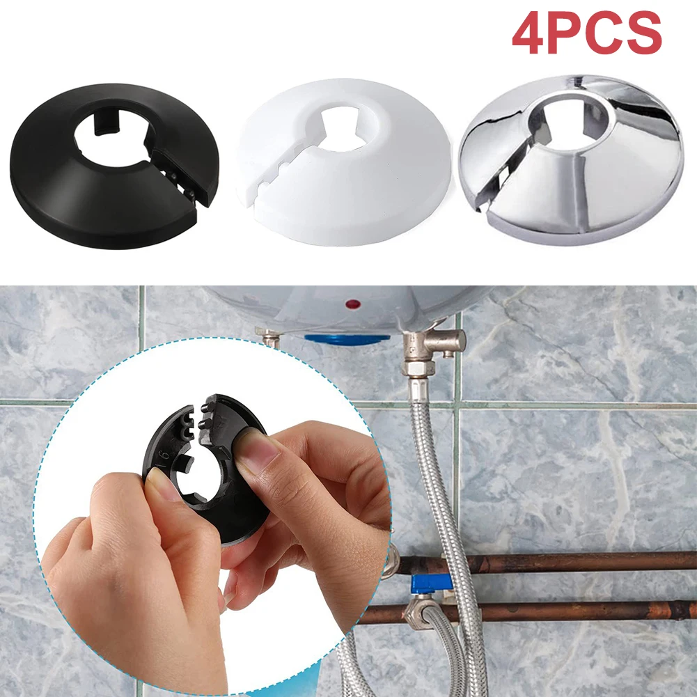 4pcs 15mm Radiator Pipe Collars Cover Floor Decorative Radiator Escutcheon Water Pipe Cover For Wall Duct Faucet Accessories