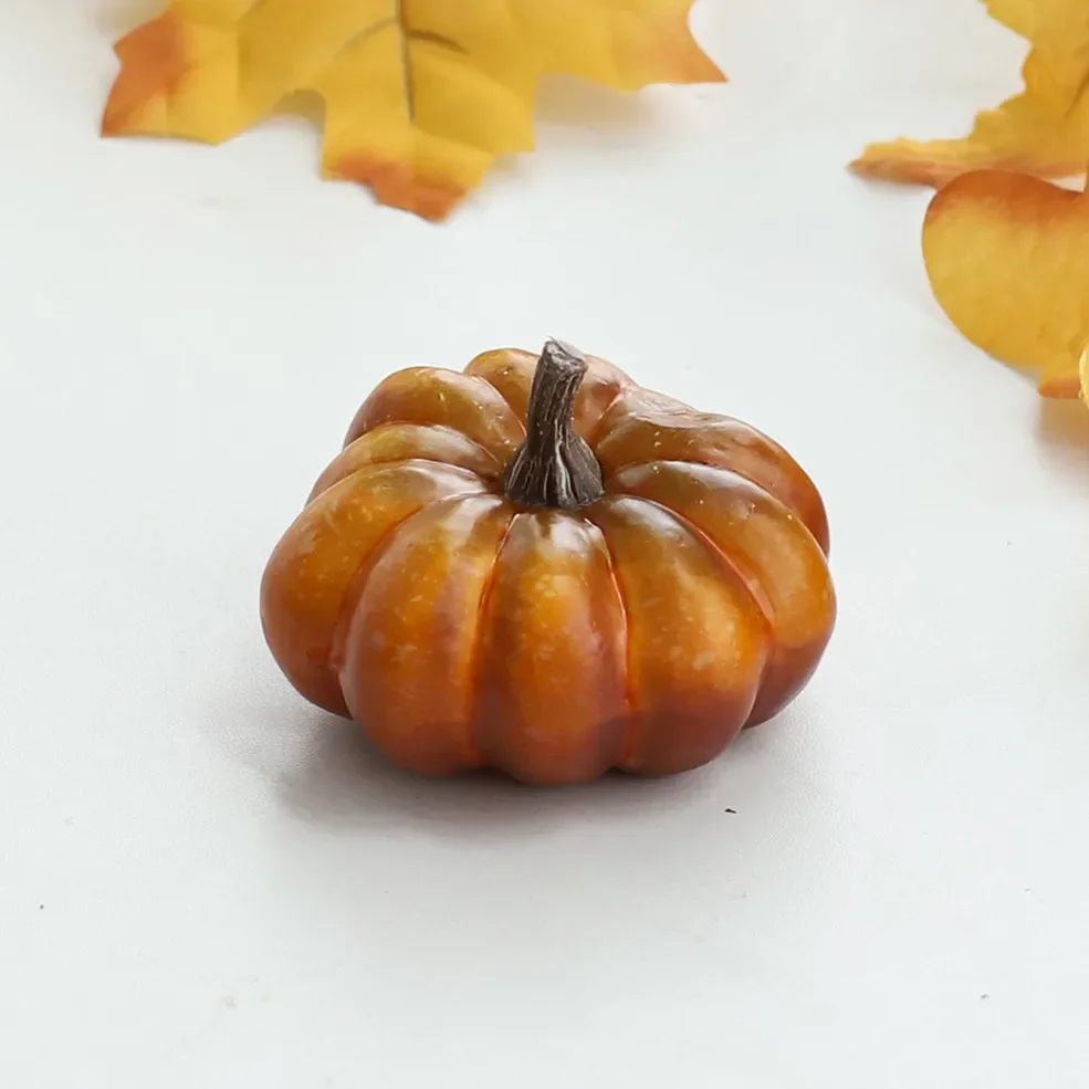 Artificial Pumpkin Halloween Decorations 10Pcs for Home Mini Fake Pumpkin vegetable ornaments table decoration artificial plant flower artificial plant flowers