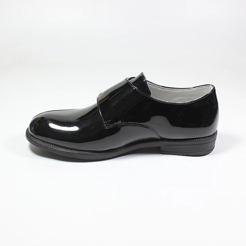 Boys Leather Shoes Comfortable Monk Strap Shoes For Kids Hook-and-Loop Party Dress Weddings Dance Children's Loafers