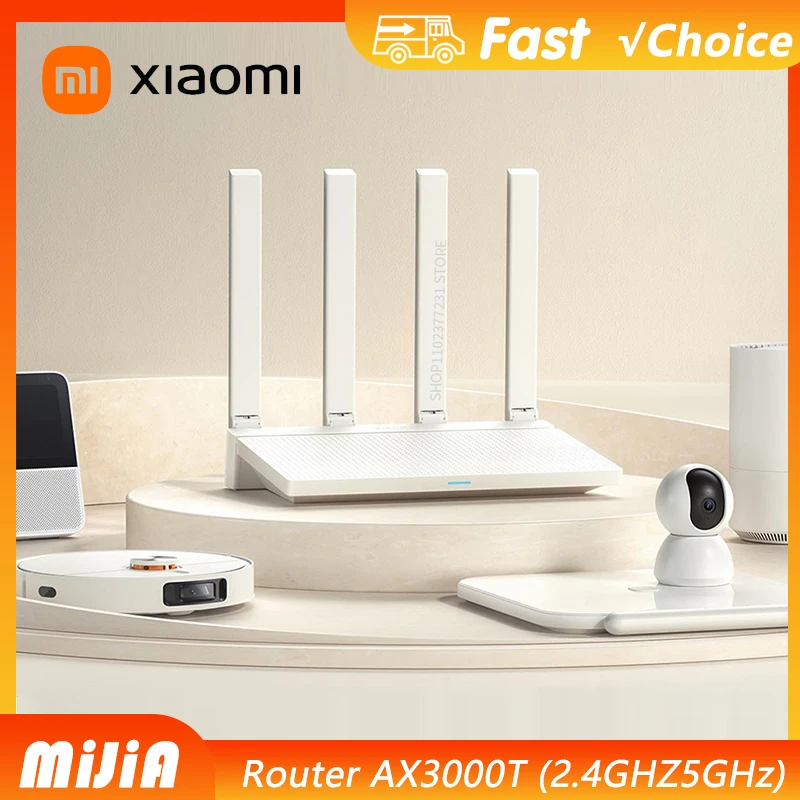 Wireless Router New Xiaomi mijia AX3000T Router IPTV Mesh Networking Gigabit Ethernet Ports Gaming Accelerator Repeater Modem Signal Amplifier