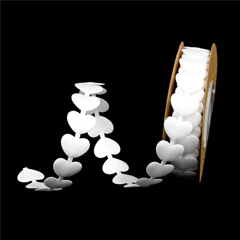 Ultrasonic Embossed Love Ribbon, Wedding Decoration, Lover Gift Wrapped Handwork, DIY Peach Heart Red Ribbon, 15mm, 5 m/Roll