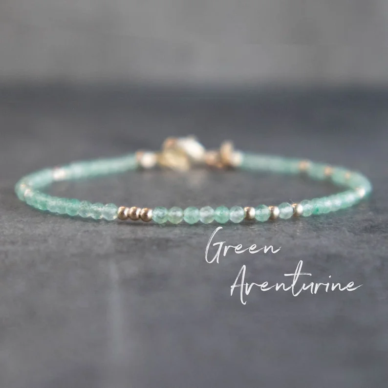 Bracelet en pierre précieuse d'aventurine verte pour femme, bracelet porte- bonheur, bijoux délicats, véritable cadeau pour femme - AliExpress