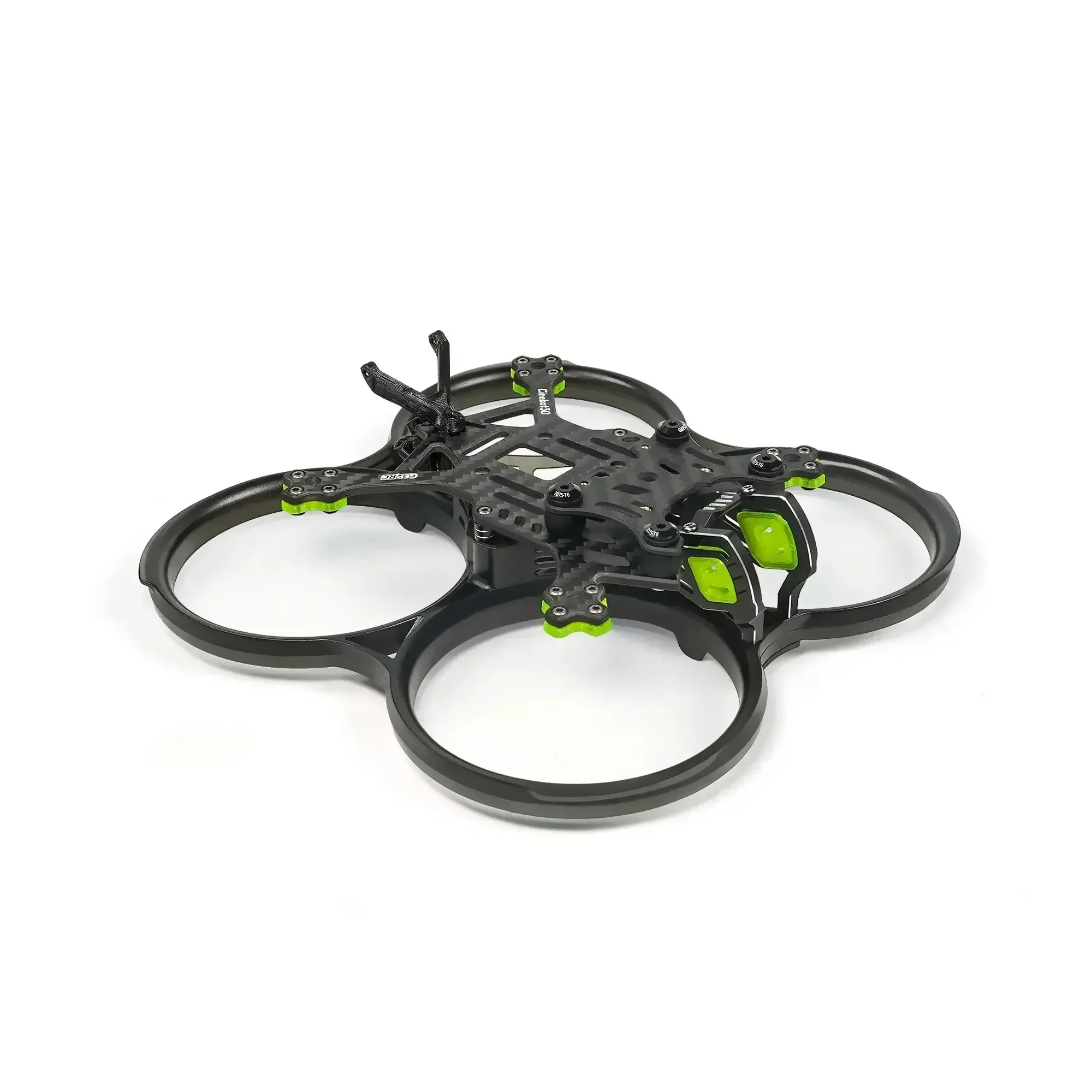 Cadre GEP-CT30 O3 pour Cinewhoop 3 pouces, montrant les bras et le support de caméra DJI O3 Air Unit.