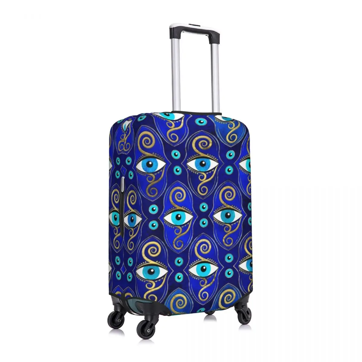 Evil Eye Charm Pattern Suitcase Cover Greek Eyes Mati Amulet Business Protector Vacation Elastic Luggage Case