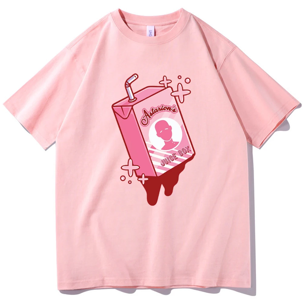 

Рубашка Astarion Juice Box, рубашка Astarion BG3, забавная рубашка для видеоигр Astarion, рубашки с круглым вырезом и коротким рукавом