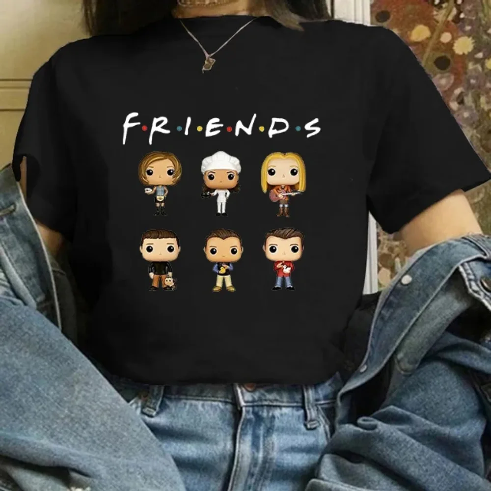 Friends Tv Show T Shirt Women Graphic Best Friends Harajuku T-shirt Unisex Fashion Manga Y2k Tshirt kawaii Vintage Tops Female 5