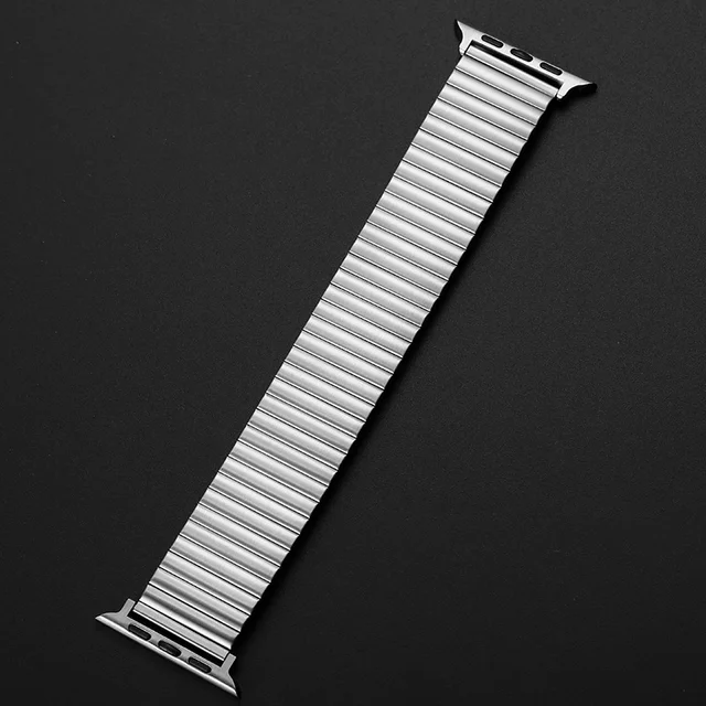 Stainless Steel Strap Elastic for Apple Watch Band 44mm 40mm 42mm 38mm Watchband for Iwatch 6 5 4 3 Se Band Luxury Accessories 02 Silver