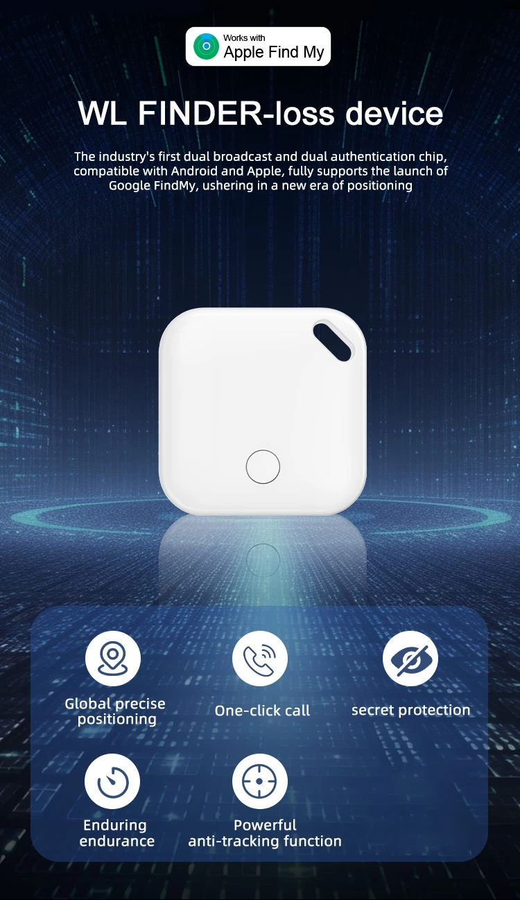 Bluetooth GPS Tracker via IOS Find My App Alternatives Tag for Apple Airtag Anti