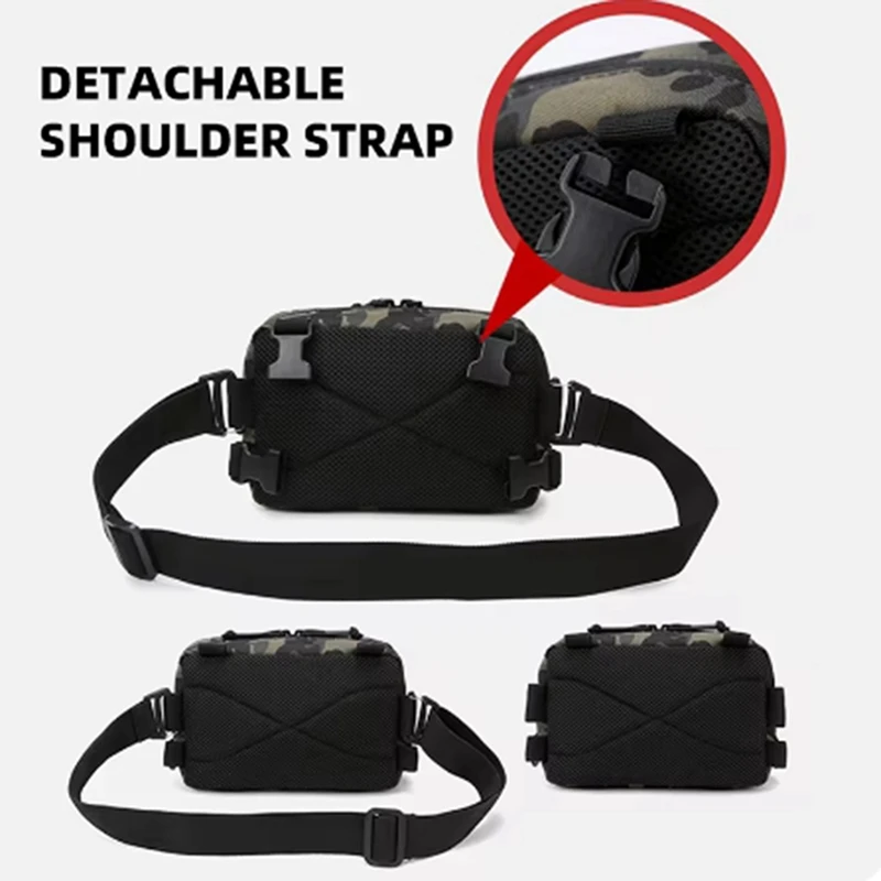 LALA Fishing Tackle Bag Chest Sling Pack Backpack Sports Waist Pack With Fishing Lures For Camping Hiking EDC