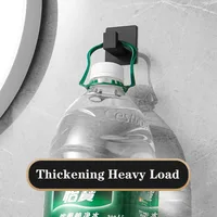 Self-กาวสีดําสีขาวHookสําหรับคีย์กระเป๋าแขวนเสื้อผ้าห้องน้ําRobe Coat Hookผ้าเช็ดตัวห้องน้ําอุปกรณ์ฮาร์ดแวร์ 4