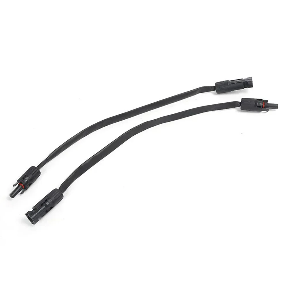 2pcs/Pair 35cm PV Solar Cable Feedthrough Cable Copper Flat Connection Balcony Solar Connector Adapter Extension