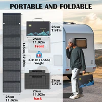 Sac de panneau solaire pliable portable 1000W à 6 plis, chargeur solaire à charge rapide USB et DC pour camping, camping-car et station d'alimentation extérieure 2
