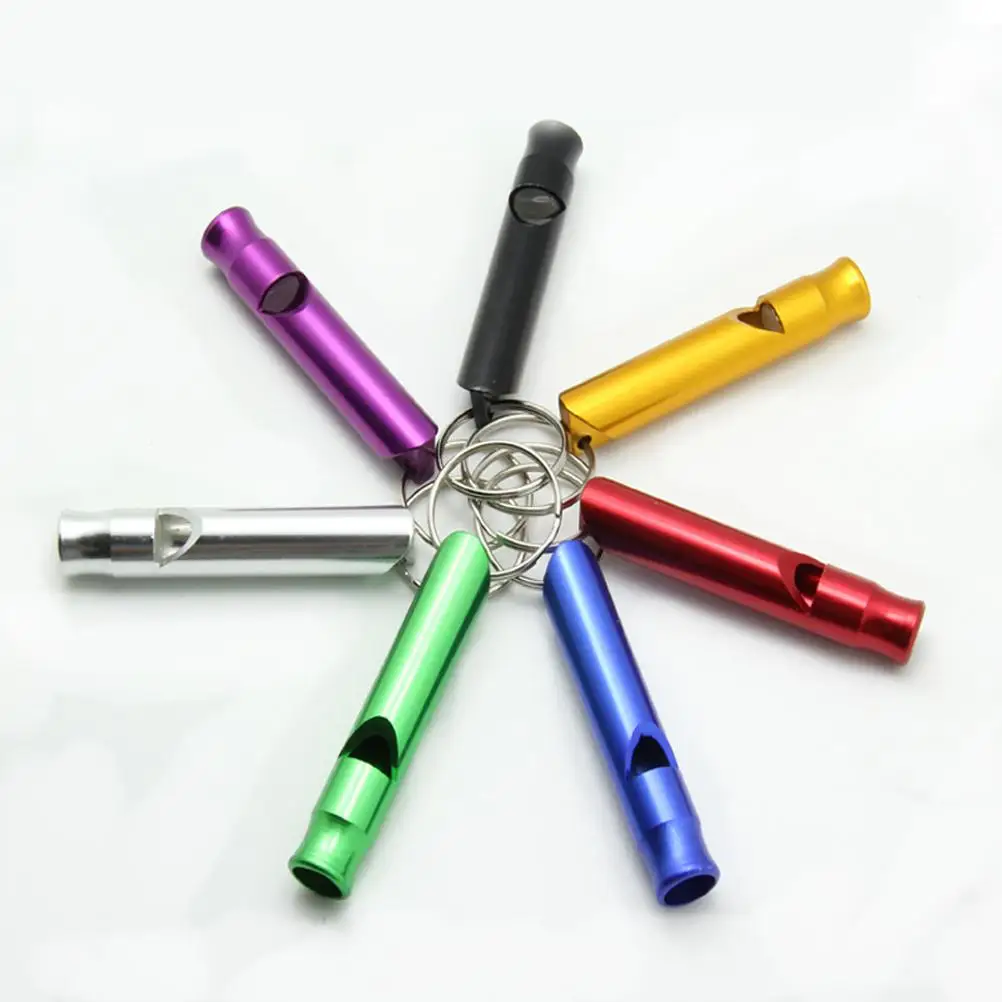 6 Pcs Premium Aluminum Survival Whistle For Camping Safety Equipment Emergency Tools Hiking Accessories Outdoor Gadgets