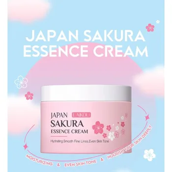 LAIKOU Japan Sakura Cream Cherry Blossom Facial Cream Moisturizing Anti Wrinkle Firming Anti Aging Brighten Korean Skin Care - Thumbnail 6