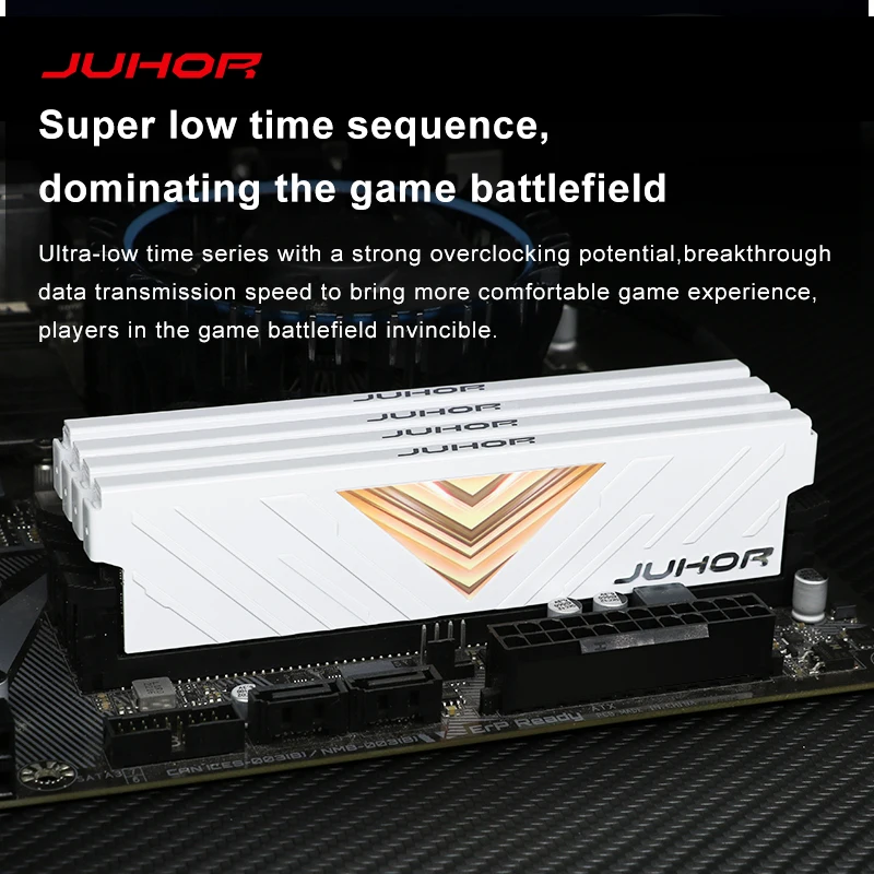 DDR5　OC仕様メモリ　Juhor 16GB 6000ＭＨ　16GBが2枚 Juhor-ヒートシンク付きDIMMデスクトップメモリrgb ddr5,16gb